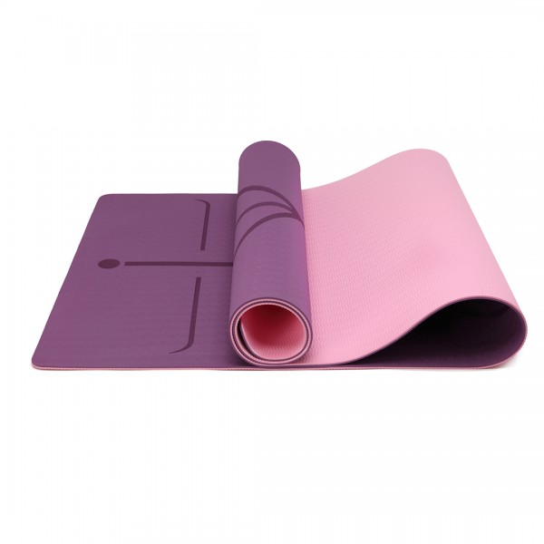 Kono TPE Non-slip Classic Yoga Mat - Purple And Pink